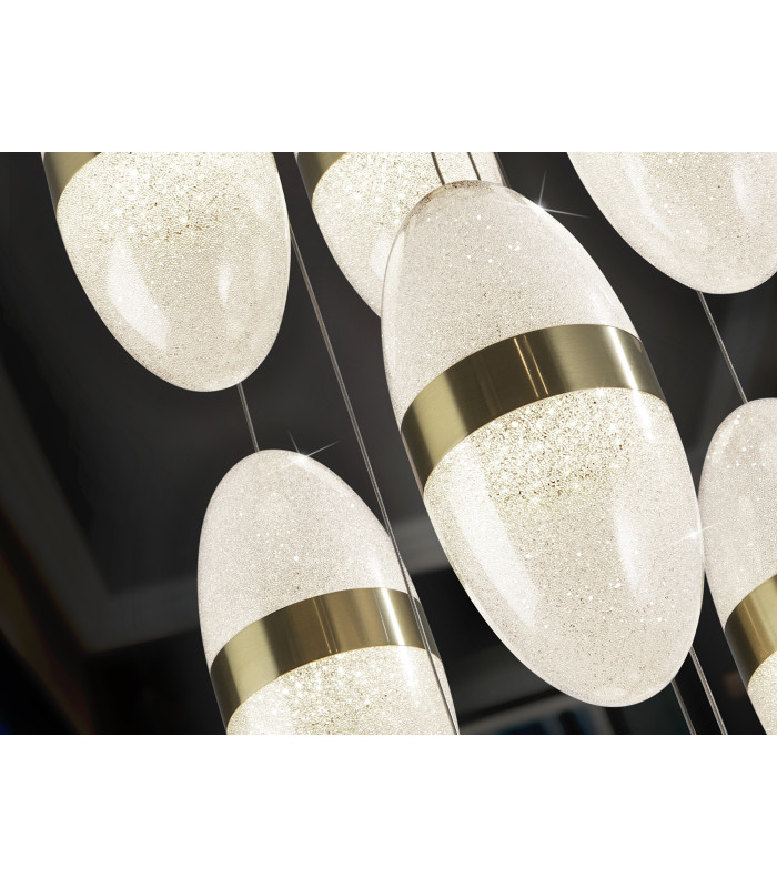 Garden Cluster Pendant Ceiling 9 Light Black Bronze LED 3000K-4