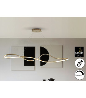Lia Bar Pendant Ceiling Light Gold Leaf LED 2700-5000K Remote Control-2