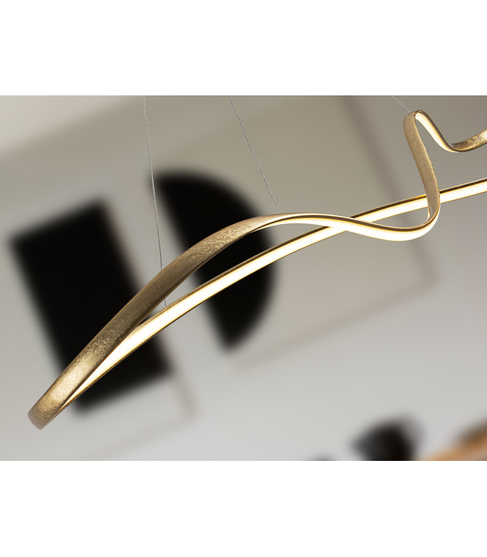 Lia Bar Pendant Ceiling Light Gold Leaf LED 2700-5000K Remote Control-3