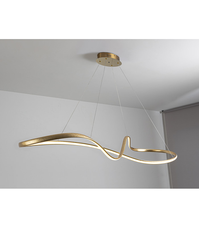 Lia Bar Pendant Ceiling Light Gold Leaf LED 2700-5000K Remote Control-6