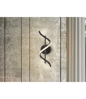 Boa Integrated LED Wall Lamp Black 3000K-1