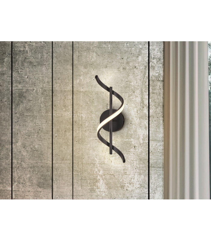 Boa Integrated LED Wall Lamp Black 3000K-1