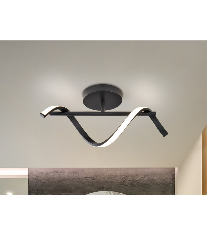 Boa Integrated LED Wall Lamp Black 3000K-5
