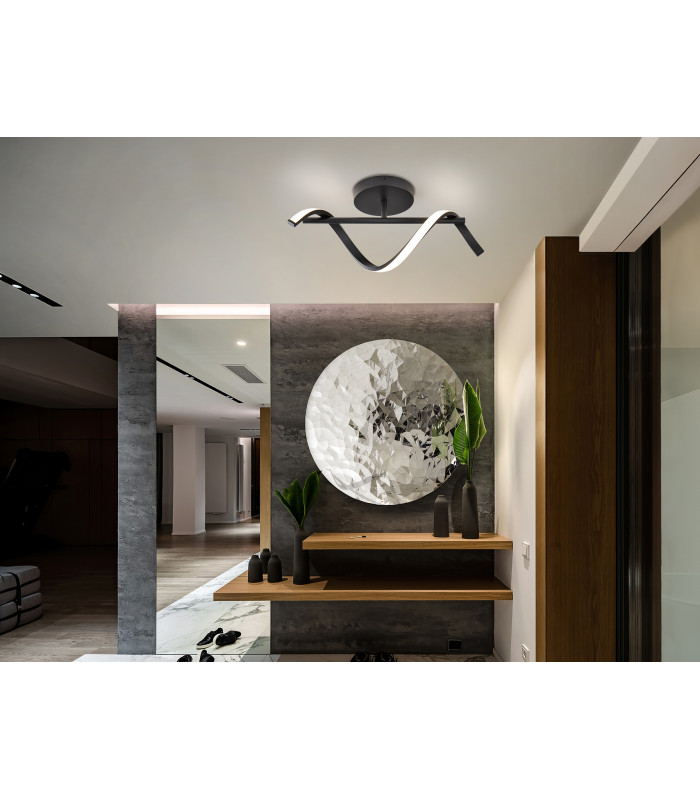 Boa Integrated LED Wall Lamp Black 3000K-6