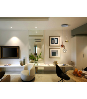 Charlize Cluster Pendant Ceiling 3 Light Multi Colour LED 3000K-2