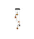 Charlize Cluster Pendant Ceiling 6 Light Multi Colour LED 3000K-5