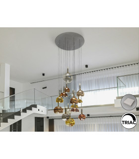 Charlize Cluster Pendant Ceiling 16 Light Multi Colour LED 3000K-1