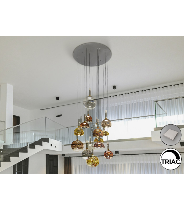 Charlize Cluster Pendant Ceiling 16 Light Multi Colour LED 3000K-1
