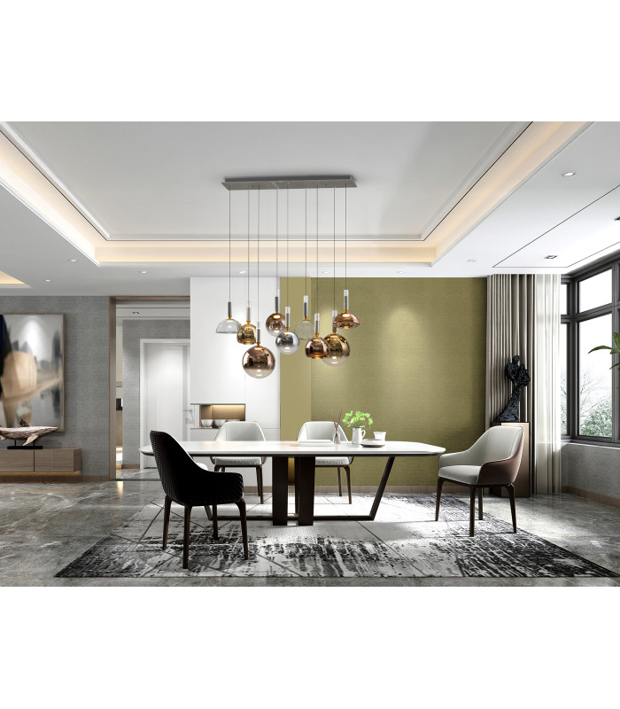 Charlize Cluster Pendant Ceiling 9 Light Multi Colour LED 3000K-2