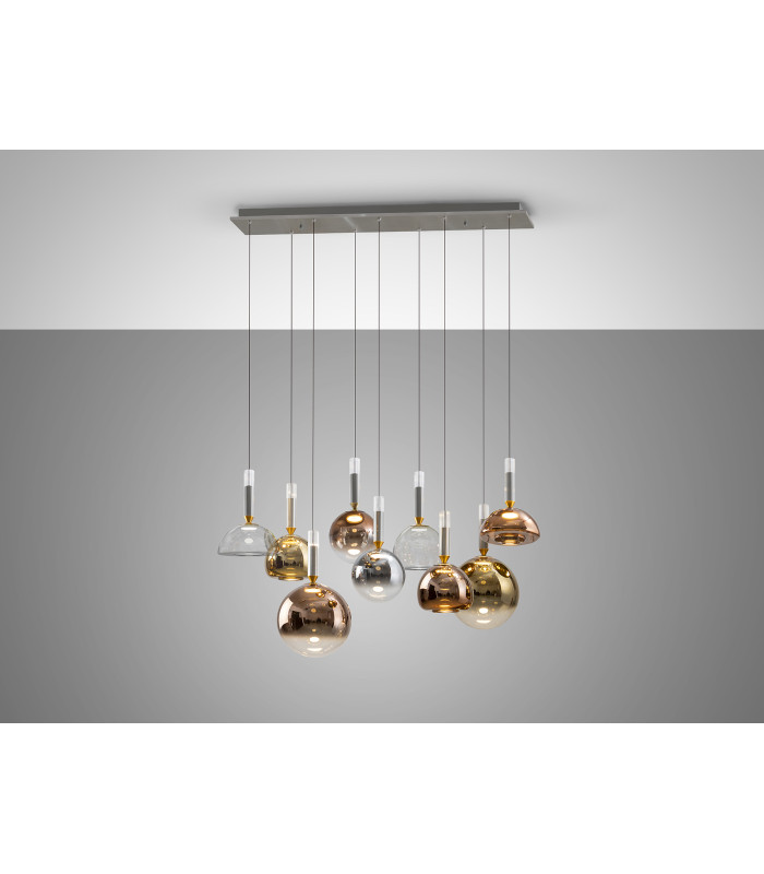 Charlize Cluster Pendant Ceiling 9 Light Multi Colour LED 3000K-4