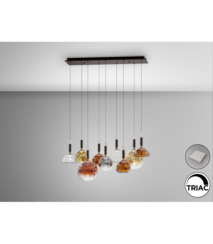 Charlize II Cluster Pendant Ceiling 9 Light Multi Colour LED 3000K-3