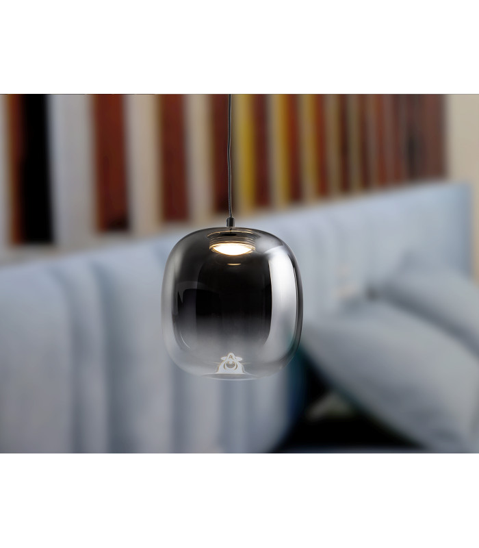 Onice Slim Pendant Ceiling Light Black Smoke LED 3000K-3