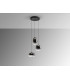 Onice Cluster Pendant Ceiling 3 Light Black Smoke LED 3000K-5