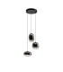 Onice Cluster Pendant Ceiling 3 Light Black Smoke LED 3000K-6
