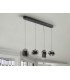 Onice Bar Pendant Ceiling 4 Light Black Smoke LED 3000K-1