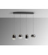 Onice Bar Pendant Ceiling 4 Light Black Smoke LED 3000K-4