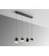 Onice Bar Pendant Ceiling 4 Light Black Smoke LED 3000K-5