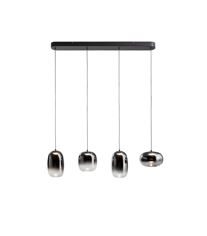Onice Bar Pendant Ceiling 4 Light Black Smoke LED 3000K-7
