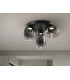 Onice Shade Cluster Ceiling 3 Light Black Smoke LED 3000K-1