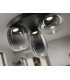 Onice Shade Cluster Ceiling 3 Light Black Smoke LED 3000K-3