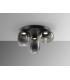 Onice Shade Cluster Ceiling 3 Light Black Smoke LED 3000K-4