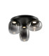 Onice Shade Cluster Ceiling 3 Light Black Smoke LED 3000K-5