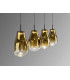 Aledis Bar Pendant Ceiling 4 Light Black Gold LED 3000K-6