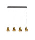 Aledis Bar Pendant Ceiling 4 Light Black Gold LED 3000K-7
