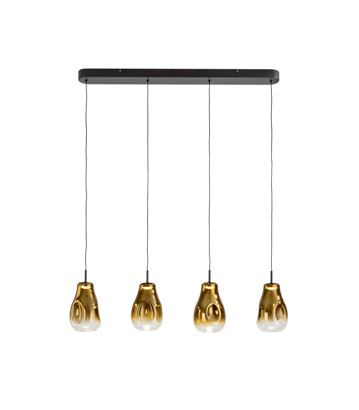 Aledis Bar Pendant Ceiling 4 Light Black Gold LED 3000K-7