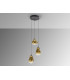 Aledis Cluster Pendant Ceiling 3 Light Black Gold LED 3000K-4