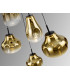 Aledis Cluster Pendant Ceiling 5 Light Black Gold LED 3000K-5