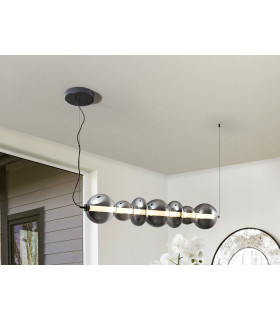 Gladis Bar Pendant Ceiling Light Black Smoke LED 3000K-1