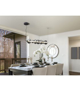 Gladis Bar Pendant Ceiling Light Black Smoke LED 3000K-2