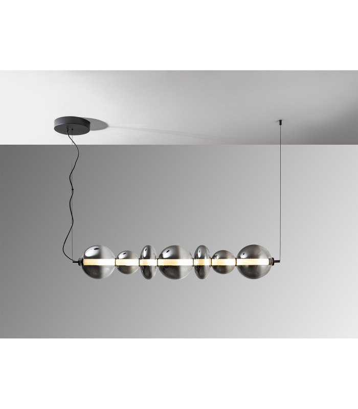 Gladis Bar Pendant Ceiling Light Black Smoke LED 3000K-5