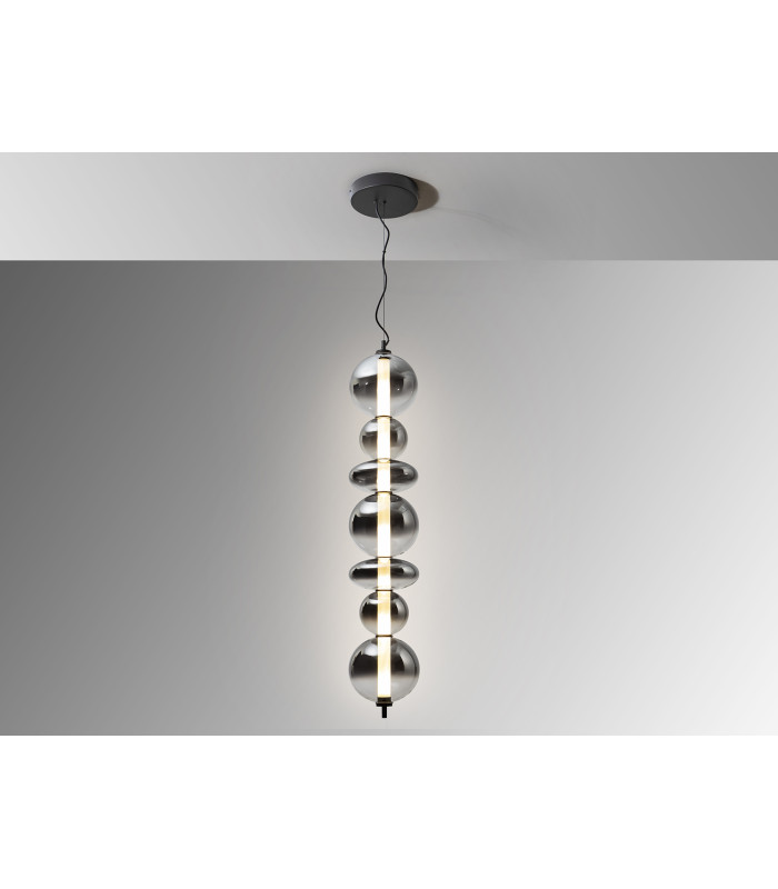 Gladis Bar Pendant Ceiling Light Black Smoke LED 3000K-6