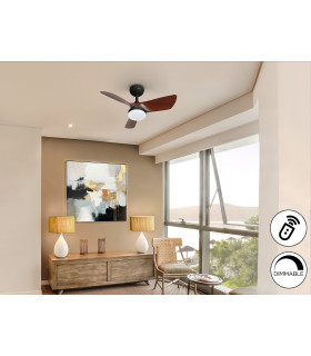 Tropic Ceiling Fan Black Walnut LED 3000-5000K-2