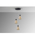 Carisa Cluster Pendant Ceiling 3 Light Black LED 3000K-3