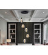 Carisa Cluster Pendant Ceiling 5 Light Black LED 3000K-1