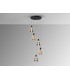 Carisa Cluster Pendant Ceiling 5 Light Black LED 3000K-3
