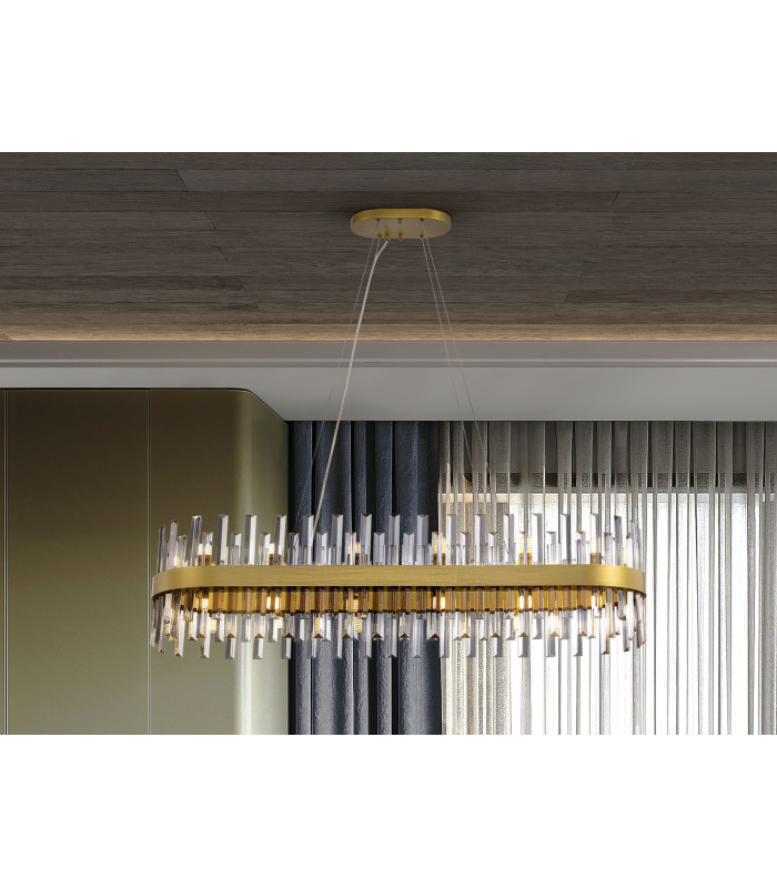Grace Bar Pendant Ceiling Light Gold 28xG9 400lm-1