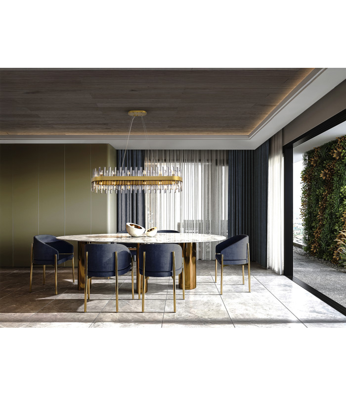 Grace Bar Pendant Ceiling Light Gold 28xG9 400lm-2