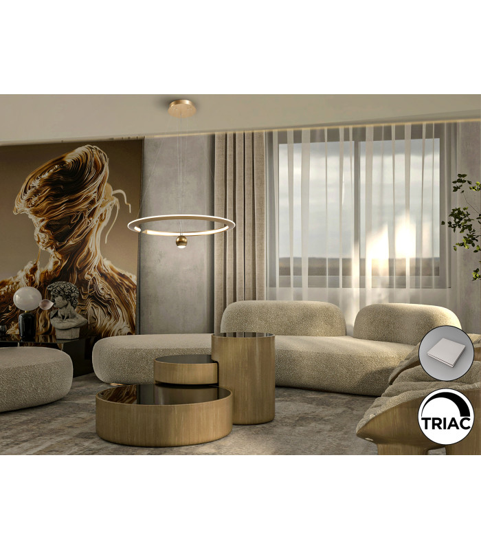 Orane Pendant Ceiling Light Gold LED 3000K-2