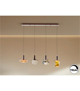 Scarlett Bar Pendant Ceiling 4 Light Multi Colour LED 3000K-1