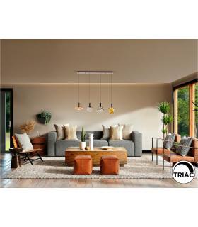 Scarlett Bar Pendant Ceiling 4 Light Multi Colour LED 3000K-2