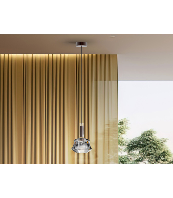 Scarlett Slim Pendant Ceiling Light Silver LED 3000K-1