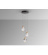 Corina Cluster Pendant Ceiling 3 Light Black Copper LED 3000K-4