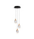 Corina Cluster Pendant Ceiling 3 Light Black Copper LED 3000K-5