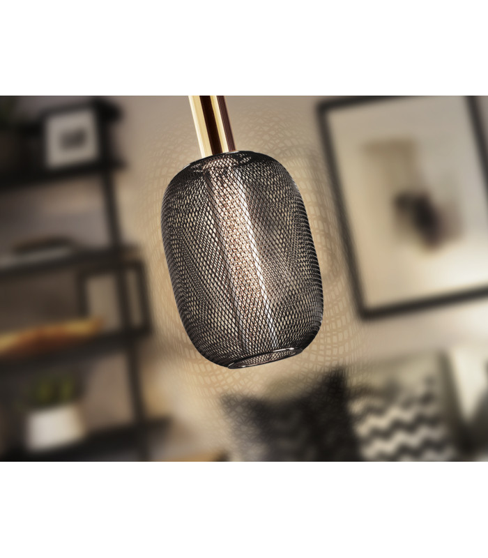 Micrón Slim Pendant Ceiling Light Gold Black LED 3000K-2