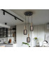 Micrón Cluster Pendant Ceiling 3 Light Gold Black LED 3000K-1