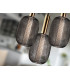 Micrón Cluster Pendant Ceiling 3 Light Gold Black LED 3000K-2